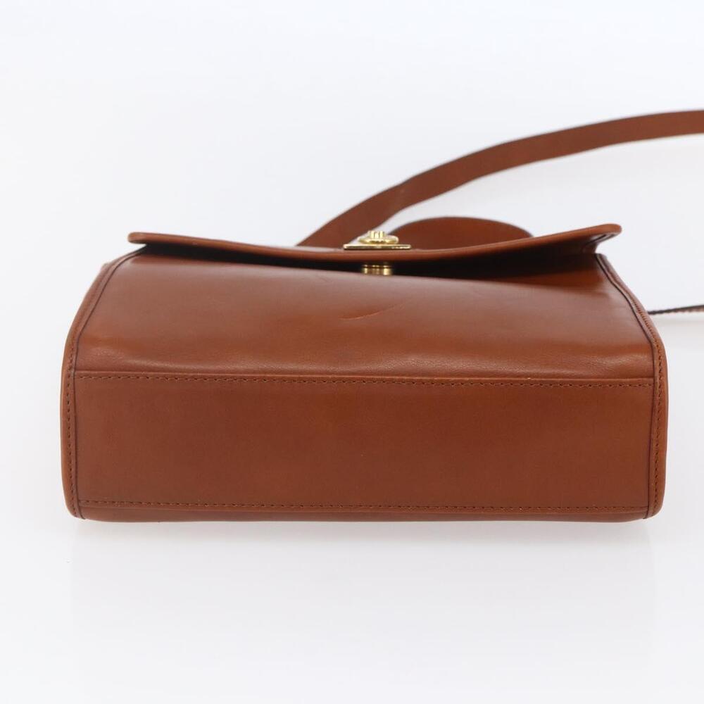 CELINE Hand Bag Leather 2way Brown gold Auth mr1643 - Picture 5 of 16